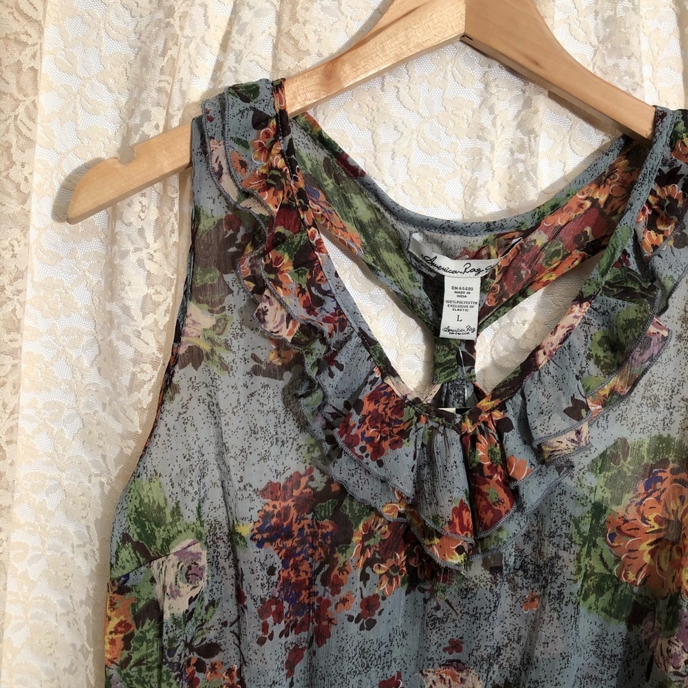Sheer Floral Tank